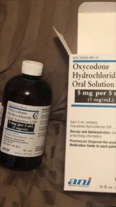 oxycodone hydrochloride oral solution 5mg bottle
